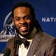 Richard Sherman answers questions after defeating the San Francisco 49ers.
Christian Petersen/Getty Images